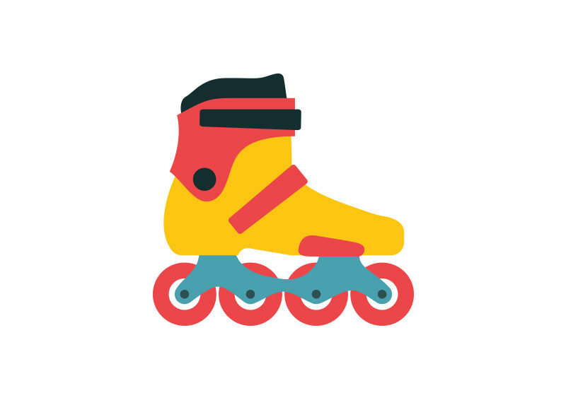 Download Roller Skate Free Flat Style Vector Icon by ...