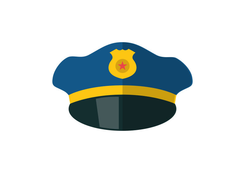 Police Hat Free Flat Style Vector Icon by superawesomevectors on DeviantArt