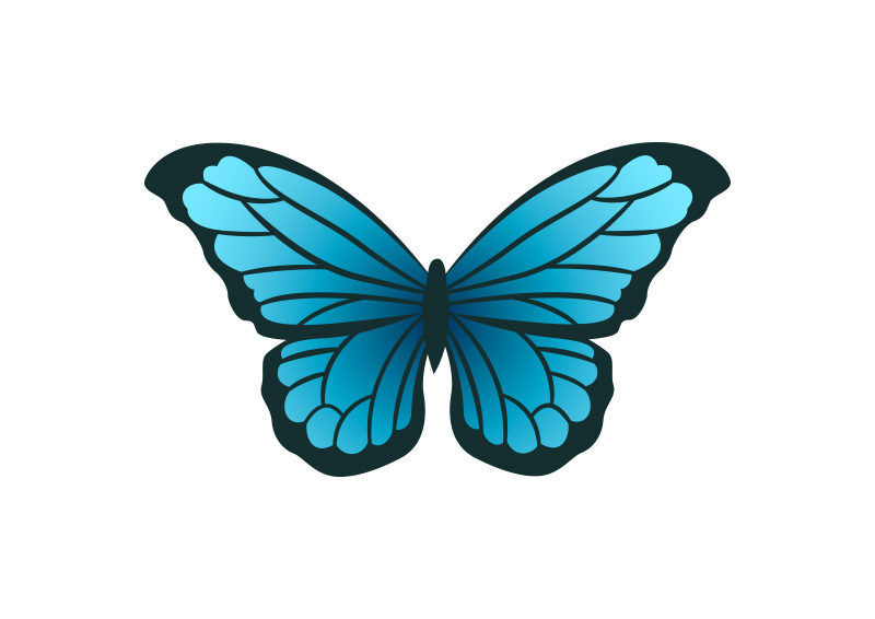 Blue Butterfly Vector