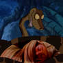 Rapunzel Naps Inside Kaa's Belly