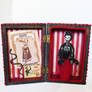 Snake Charmer Skeleton Art Doll Shadow Box