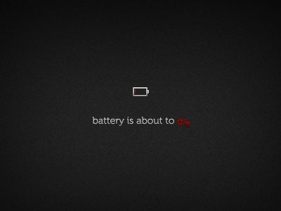 Battery Is About To Die By Reallyrocks On Deviantart