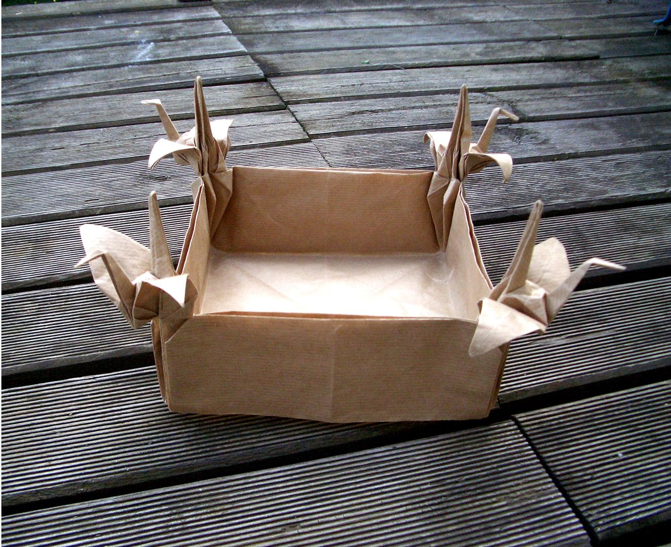 Single Sheet Crane-Box - Origami