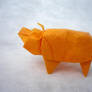 Pig from birdbase - Origami