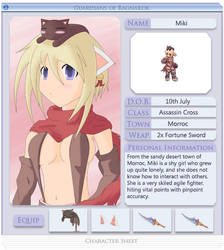 GoRO Character Sheet: Miki