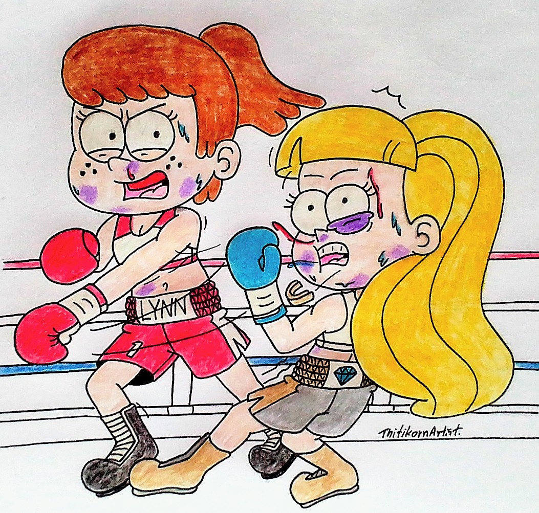 Boxing Match Lynn Loud Vs Pacifica Northwest By ThitikornArtist On boxing-match-lynn-loud-vs-pacifica-northwest-by-thitikornartist-on