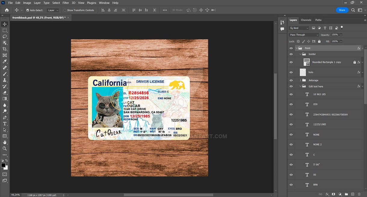 CALIFORNIA DRIVER LICENSE TEMPLATE NEW by psdlegits on DeviantArt