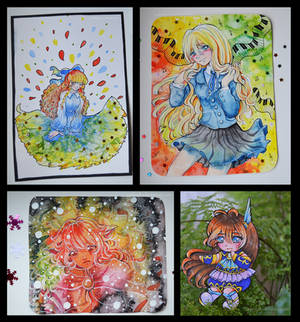 [Watercolor Cards 4] by AoshiNiKo