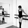 ballet dancer in mirror