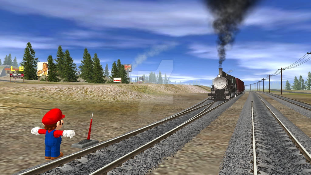 A Mario and A train by TheLoneRailroader on DeviantArt