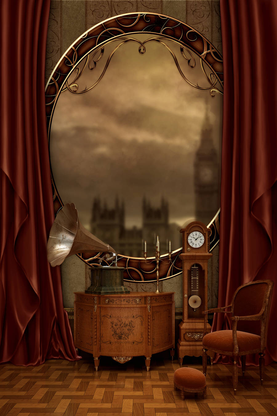 Premade -steampunk- background by mevica