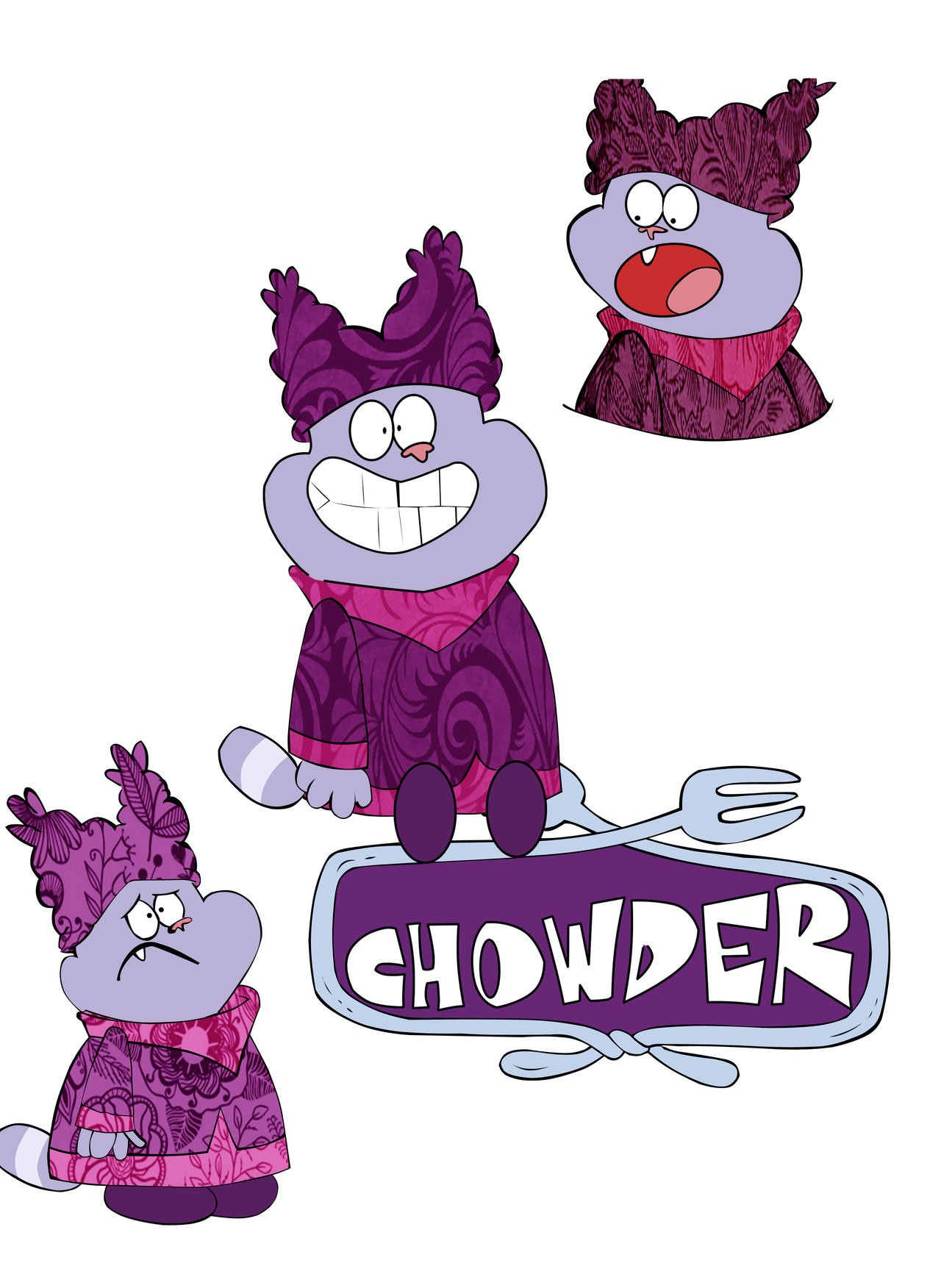 Chowder Rendering Deviantart Chowder Fan Art Flats Complete by Mejinomaru on DeviantArt