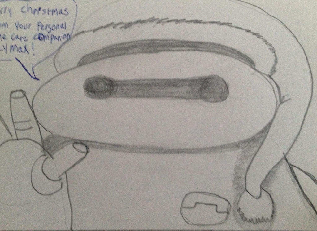 Christmas Baymax Drawing