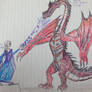 Elsa vs Smaug drawing