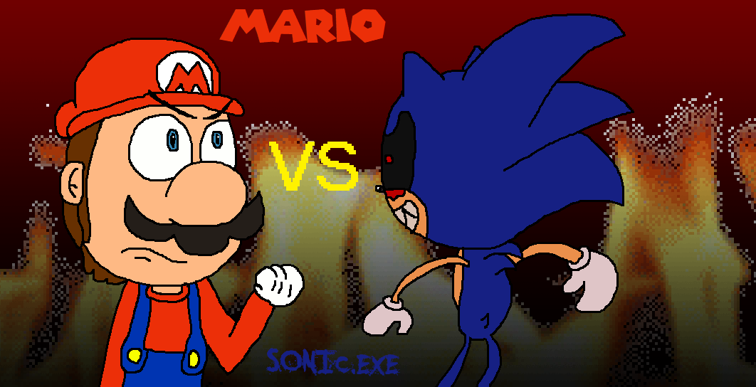 Sonic Confronts Sonic.exe by mariofan48 on DeviantArt