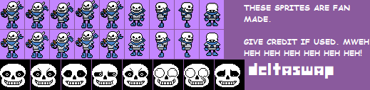 Normal Sans and Underswap Sans dialogue sprites by iGretz on