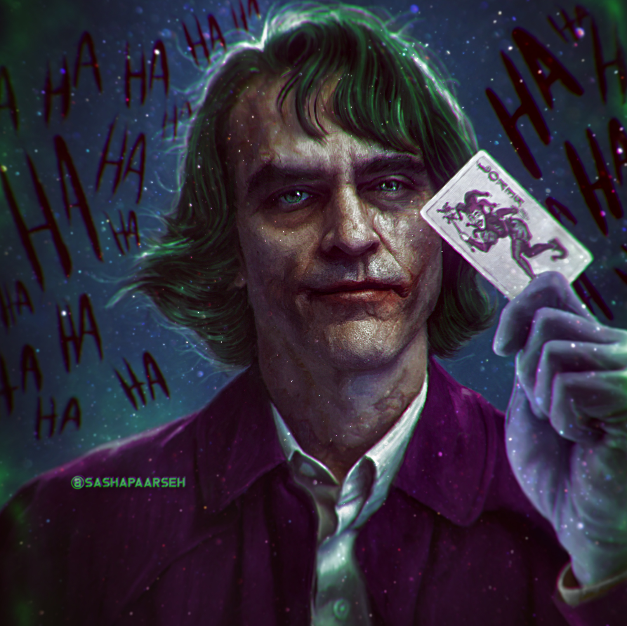 Joker By @SashaPaarseh by sashapaarseh on DeviantArt