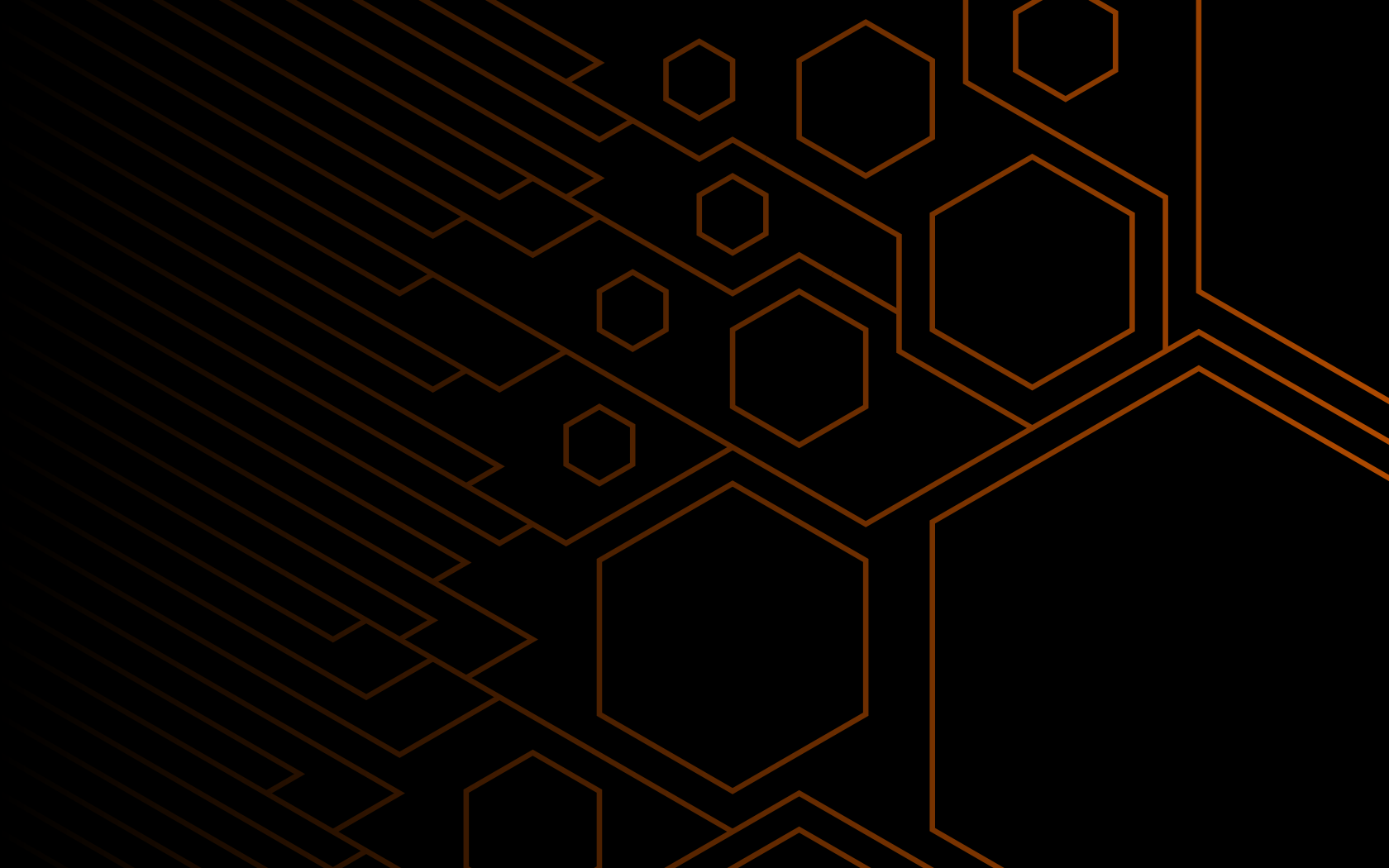 Orange Hexagons