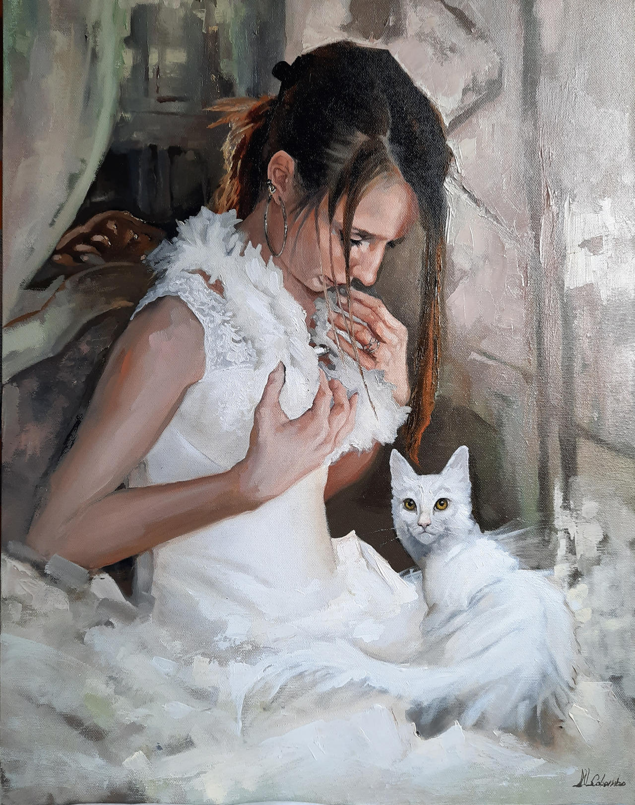 Le Chat Blanc Oil On Canvas Traditional Art By Mlcdesign7 On Deviantart Le Chat Blanc Oil On Canvas Traditional Art By Mlcdesign7 On Deviantart