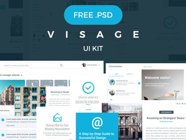 Visage UI Kit | FREE | 70+ Elements