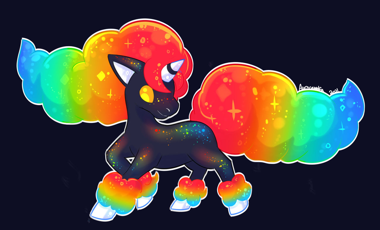 Rainbow Galarian Ponyta Adopt (SOLD) by AuroraWalrein on DeviantArt