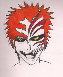 Ichigo Hollow Mask Sketch