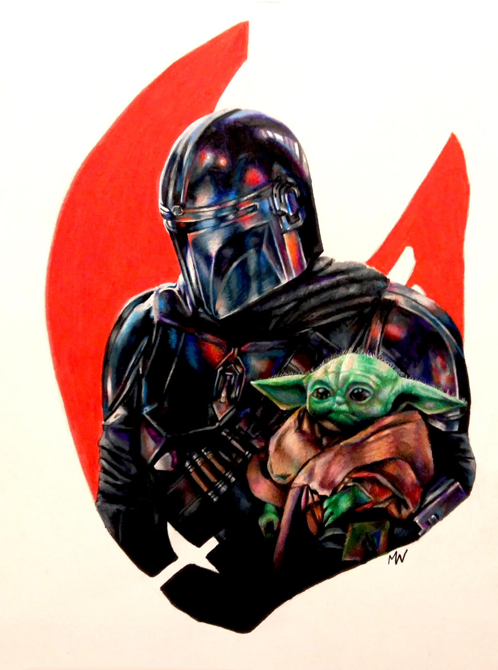 Mandalorian And Baby Yoda Drawing By Mattwart On Deviantart Mandalorian And Baby Yoda Drawing By Mattwart On Deviantart