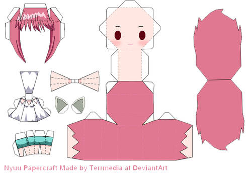 Nyuu Papercraft Elfen Lied