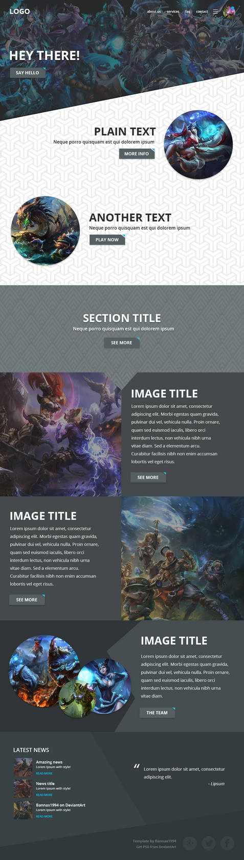 League of Legends Website Template by bannax1994 on DeviantArt