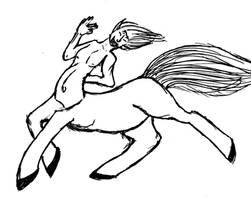 Centaur running sketch