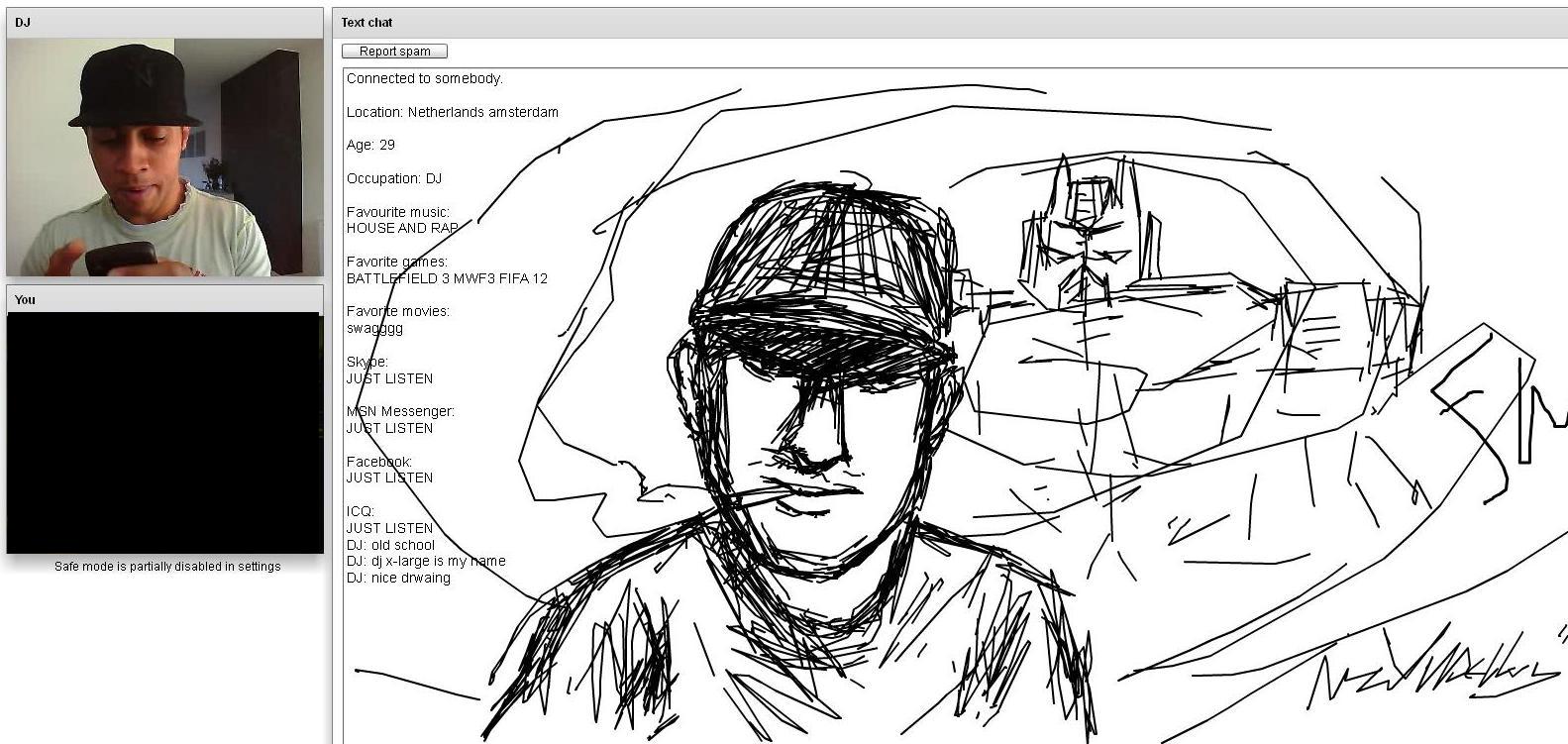 chatroulette drawzing