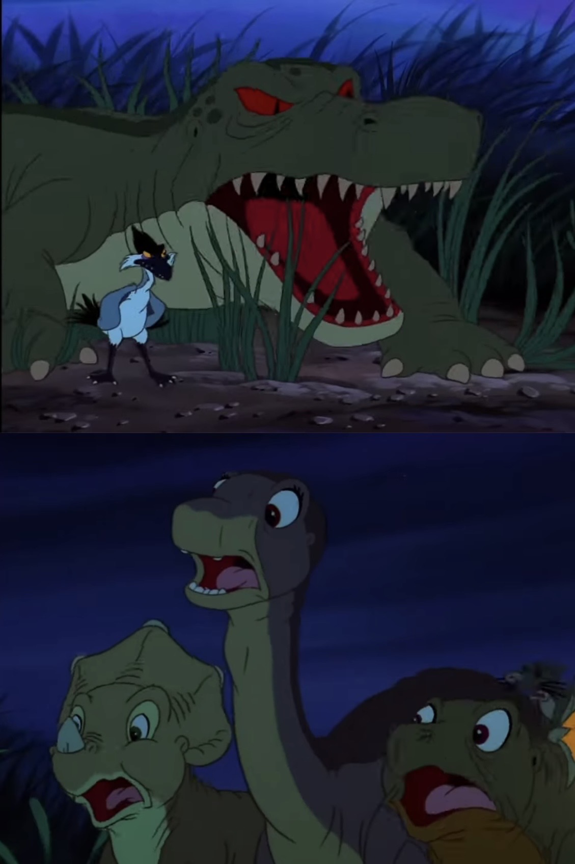 Ichy And Dil Scares Littlefoot And His Friends By ThreeHornGotham2004 ichy-and-dil-scares-littlefoot-and-his-friends-by-threehorngotham2004
