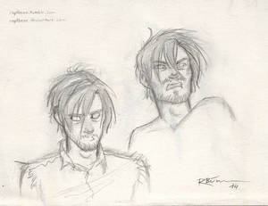 Daryl - expression sketches
