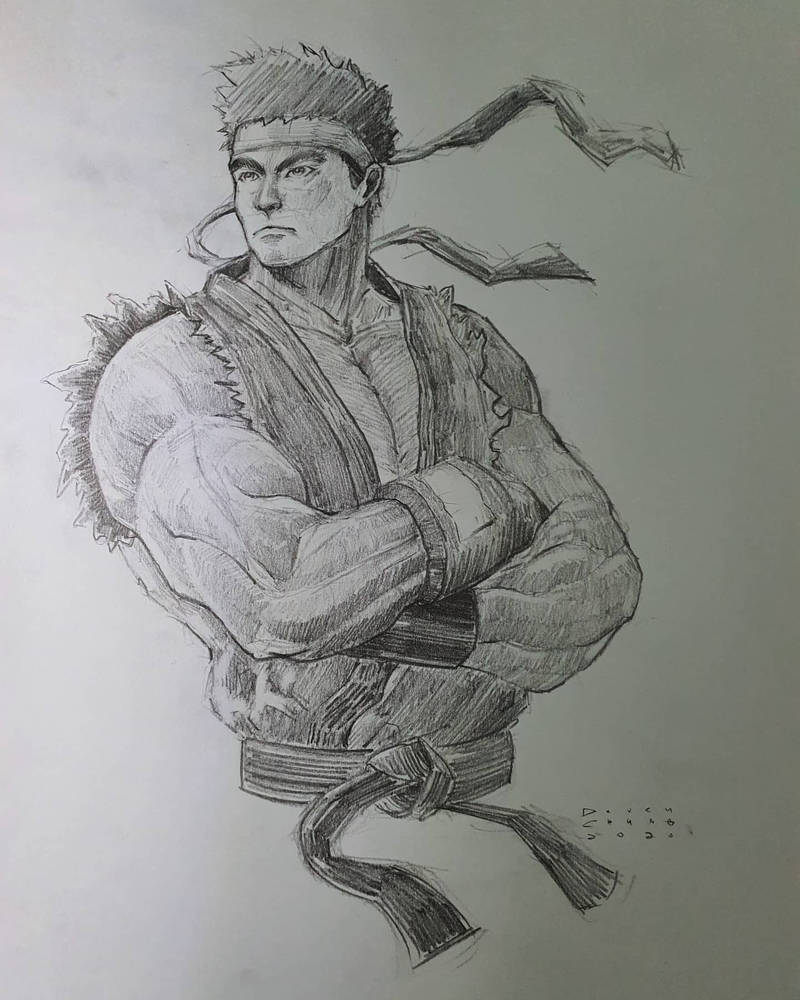 Drawing Practice Ryu Daily Sketch - Ryu by DevenchangArt on DeviantArt