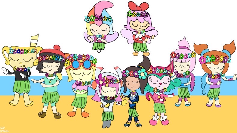Susie, Fiona, and Friends Hula Dancing by SnowSugarDashie on DeviantArt