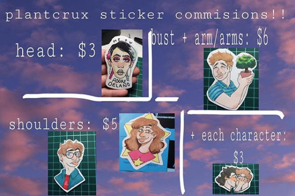 Sticker Commissions Sticker Commissions! by plantcrux on DeviantArt