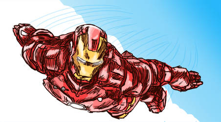 iron man doodle