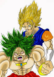 Broly and Vegetto