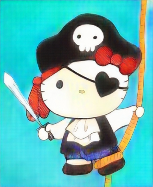 Pirate Hello Kitty Coloring Pages pirate-hello-kitty-coloring-pages
