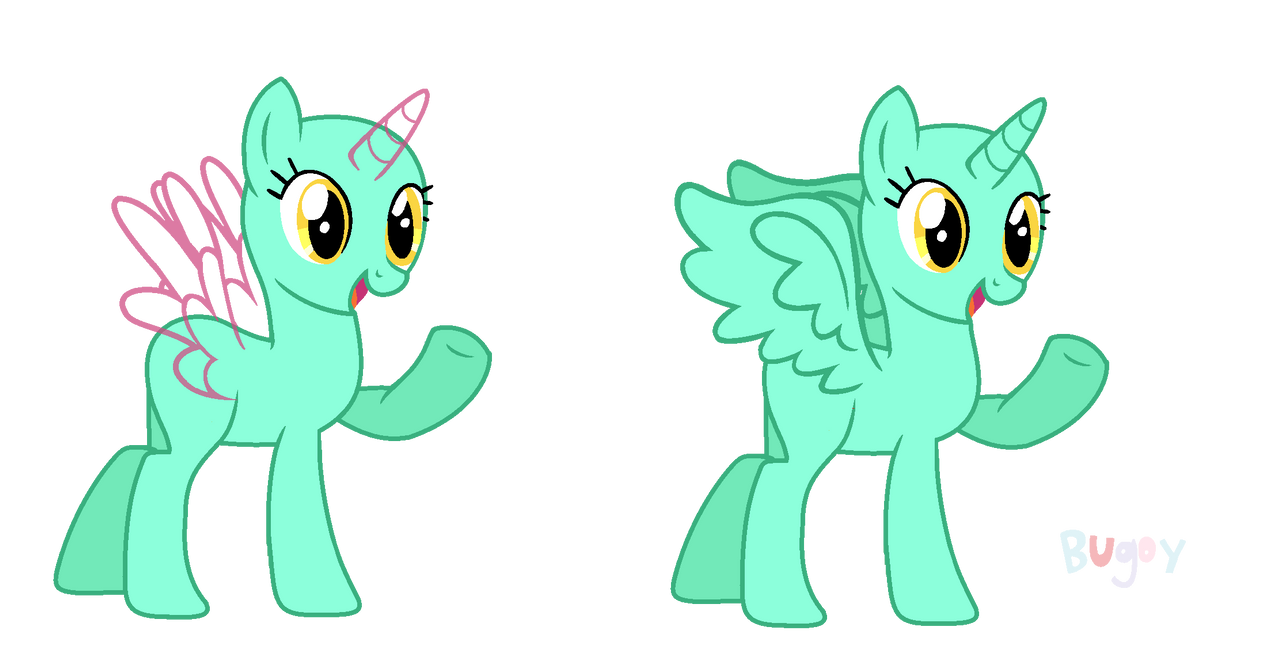 MLP FiM Base #9 Opened Wings by BugoytheBrony on DeviantArt