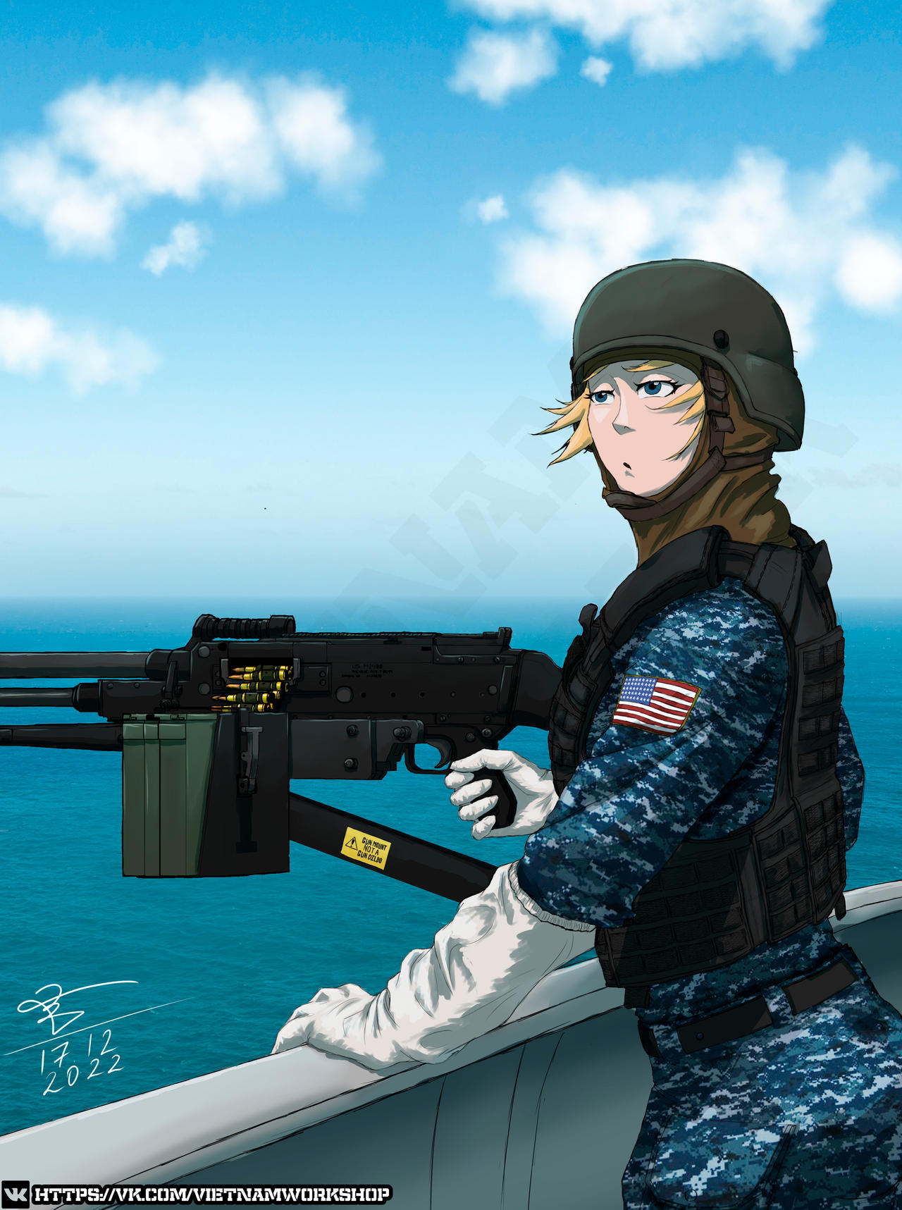 Machine Gun Deviantart US Navy Machinegunner by VFlashback on DeviantArt