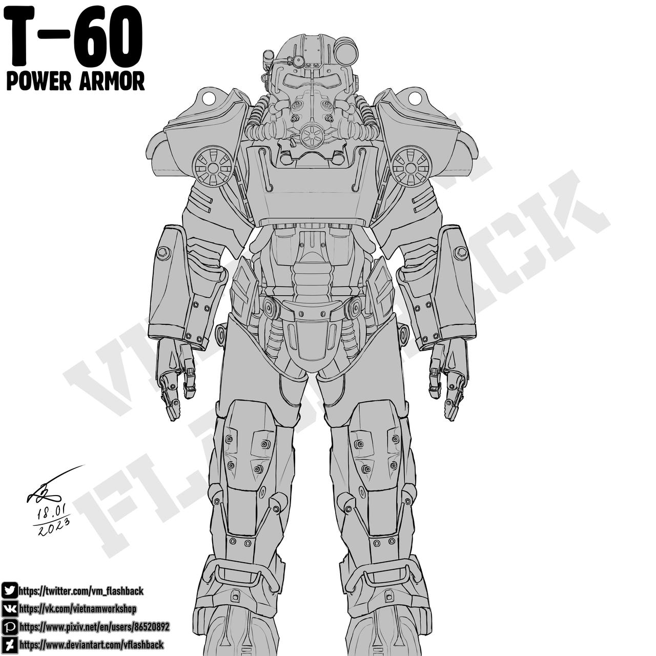 T 60 Power Armor Commission By VFlashback On DeviantArt t-60-power-armor-commission-by-vflashback-on-deviantart