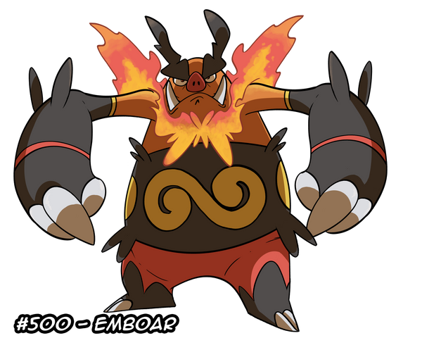 500 - Emboar by Winter-Freak on DeviantArt