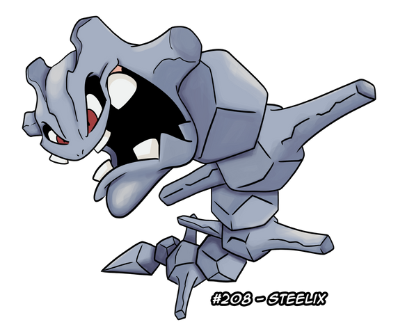 208: Steelix  Pokemon, Dark pokémon, Pokemon go