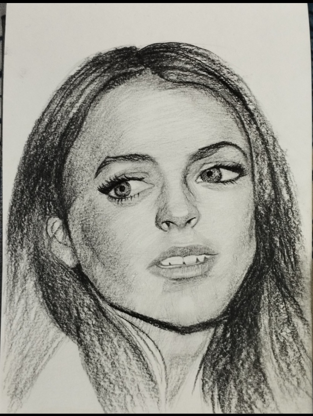 Charcoal female portrait