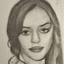 A graphite female portrait