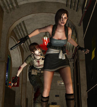 Rebecca Chambers Zombie vs Jill Valentine by BeckyChambersen