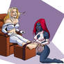 Emma Frost tickled by Mystique