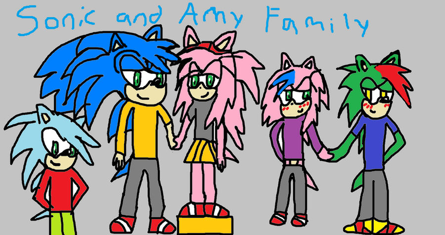 Sonic and Amy Family by CadeTheHedgehog on DeviantArt
