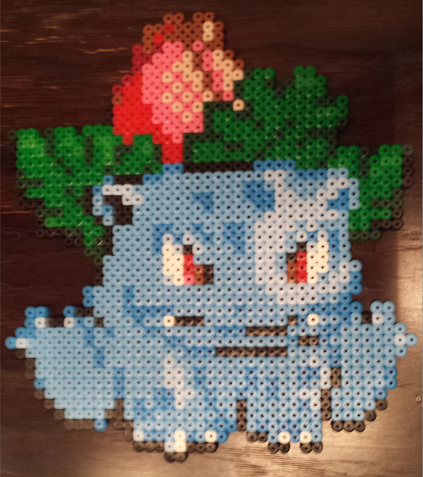 #002 Ivysaur perler beads